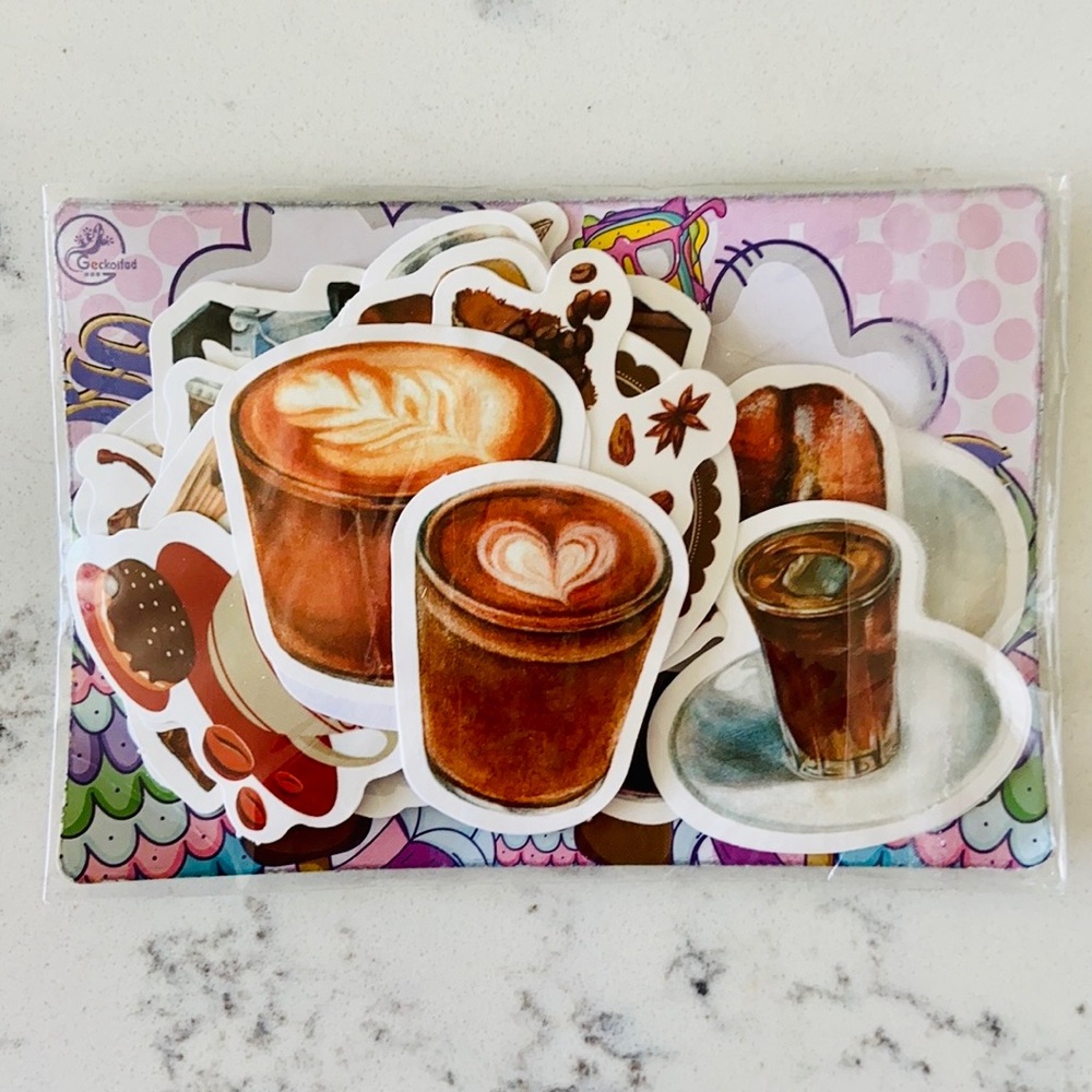 40 Random Coffee Pattern Stickers - Picture 6 of 10